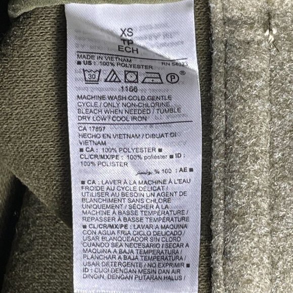 Old Navy Women's Soft-Brushed Sherpa-Trim Jacket Button Up Satin Moss XS New - Picture 15 of 15